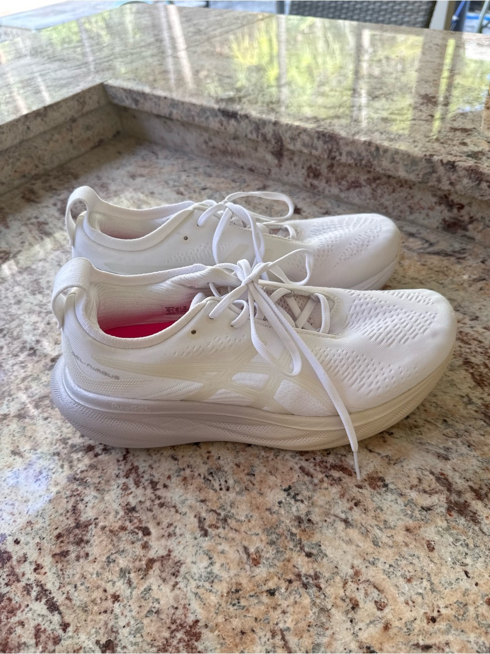 ASIC nimbus 25 - Women's White Performance Running Sneakers anniversary size 10